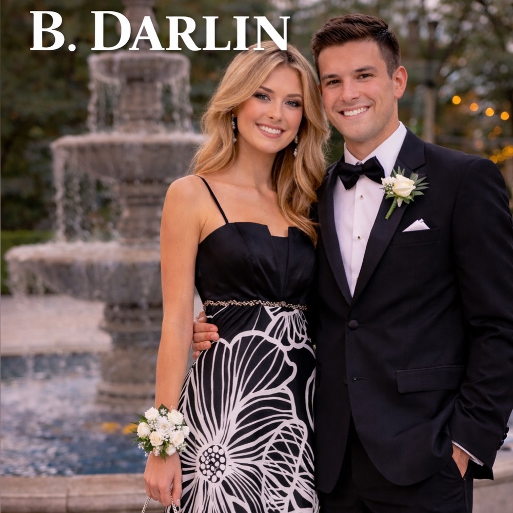 B Darling Spaghetti Strap Evening Dress, Formal Wedding Guest Prom,EUC,Size 4 - Picture 11 of 11